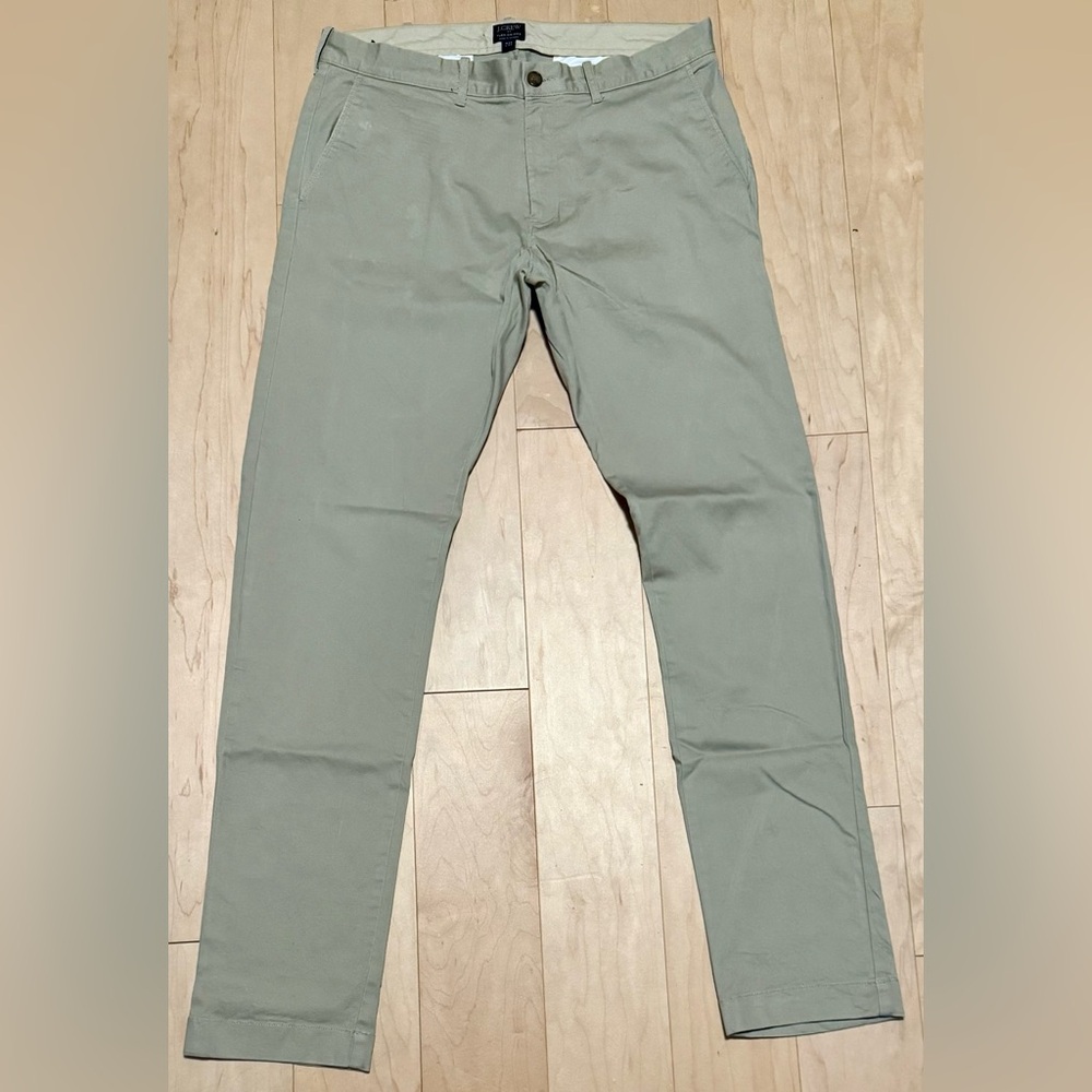 J. Crew Factory Driggs Flex Slim Chino Pants Khaki Tan Men’s 34x34 (Fit 36x34)